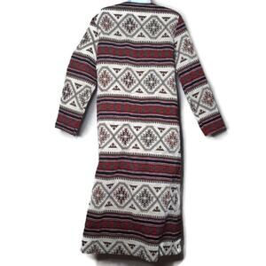 RANCH DRESSING Women's Southwestern Design Tapestry Long Coat size Large